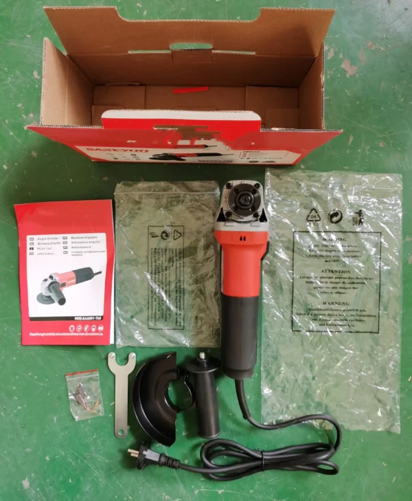 760W angle grinder in the color box