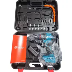 Brushless cordless drill driver with accessories